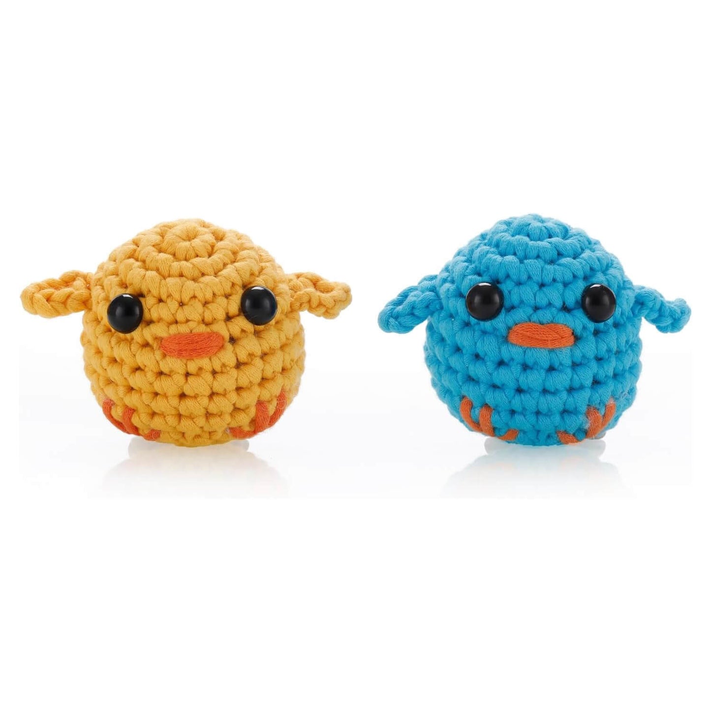 Chirpy Chick Crochet Kit for Beginners 2Pcs - Beginner Crochet Starter Kit for Complete Beginners Adults, Crocheting Knitting Kit with Step-by-Step Video Tutorialso Tutorials for Right- and Left-Handed People