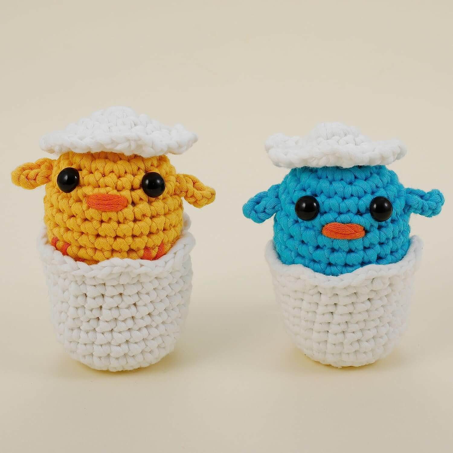 Chirpy Chick Crochet Kit for Beginners 2Pcs - Beginner Crochet